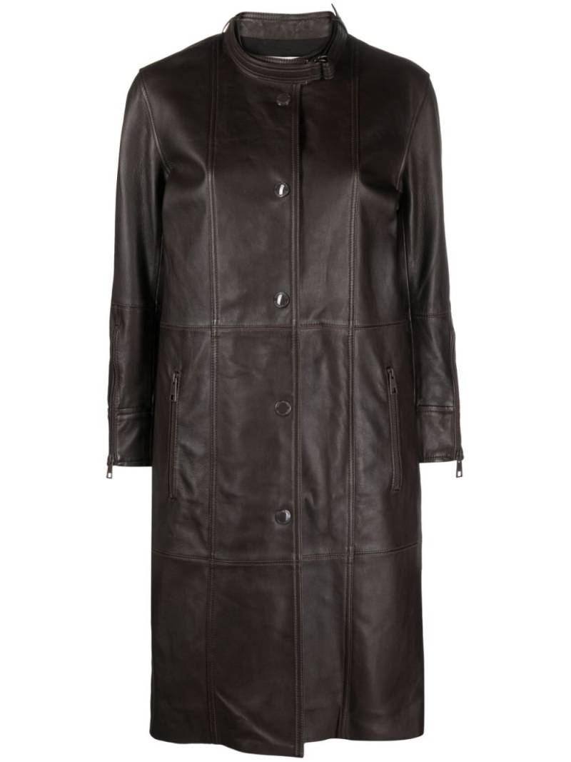 Zadig&Voltaire Mira leather midi coat - Brown von Zadig&Voltaire