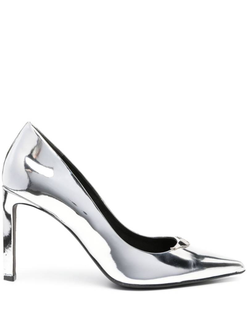 Zadig&Voltaire Perfect 100mm metallic-finish pumps - Silver von Zadig&Voltaire