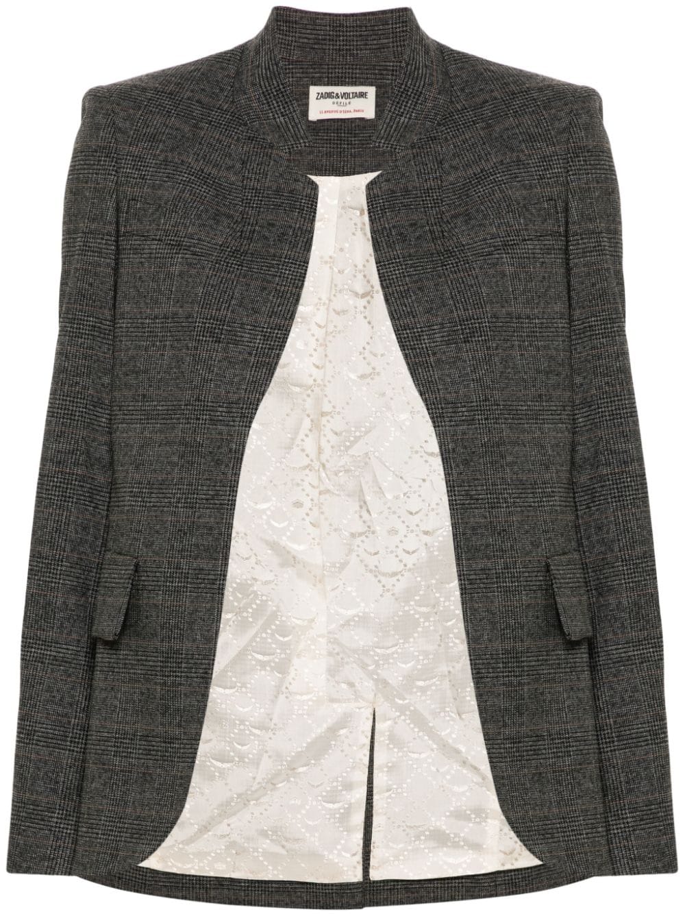 Zadig&Voltaire Prince Of Wales-check open-front blazer - Grey von Zadig&Voltaire