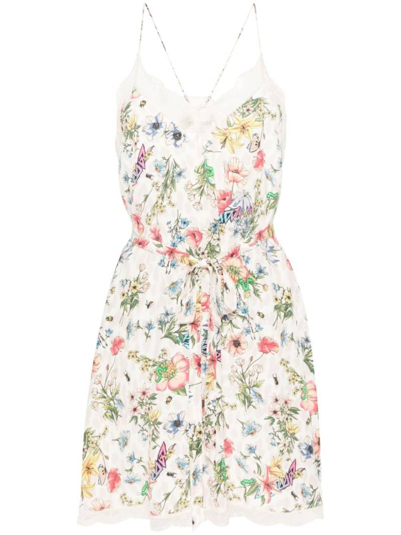 Zadig&Voltaire Ristys floral-print mini dress - Neutrals von Zadig&Voltaire