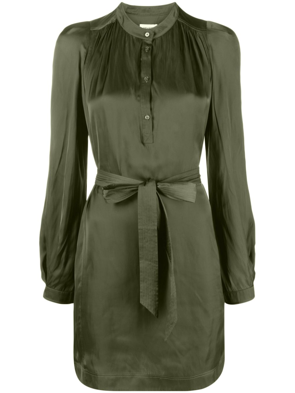 Zadig&Voltaire Ritchin satin-finish shift minidress - Green von Zadig&Voltaire