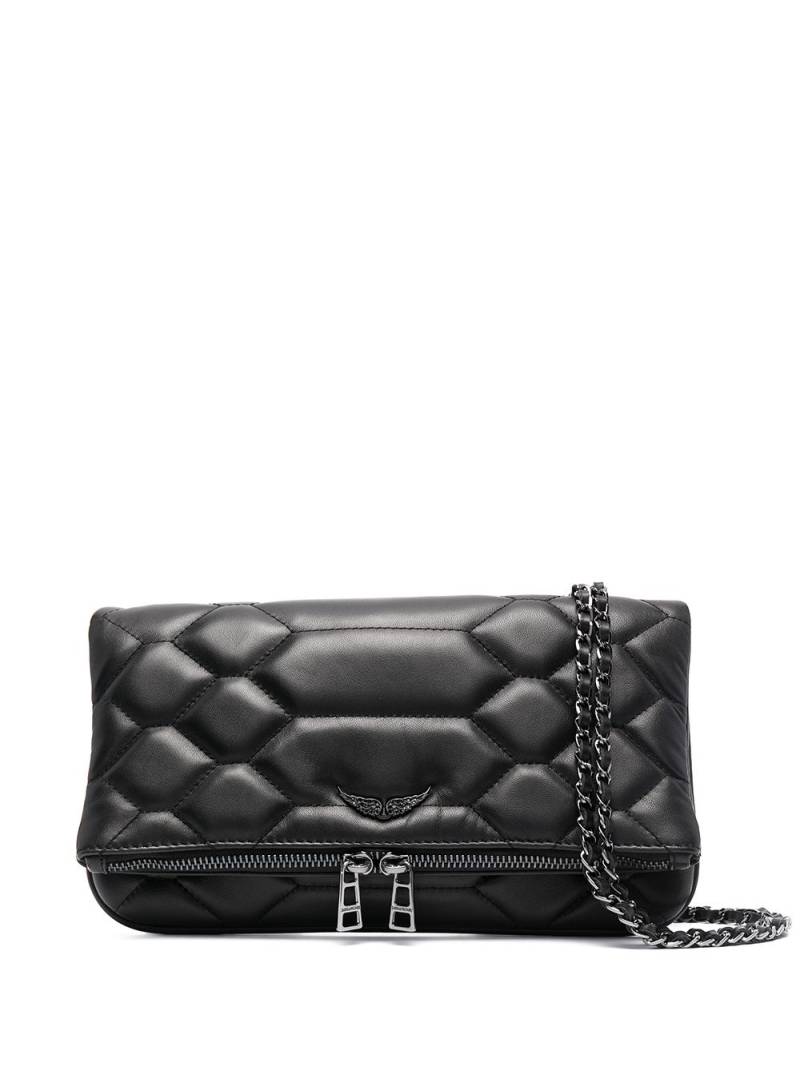 Zadig&Voltaire Rock Mat Scale clutch bag - Black von Zadig&Voltaire