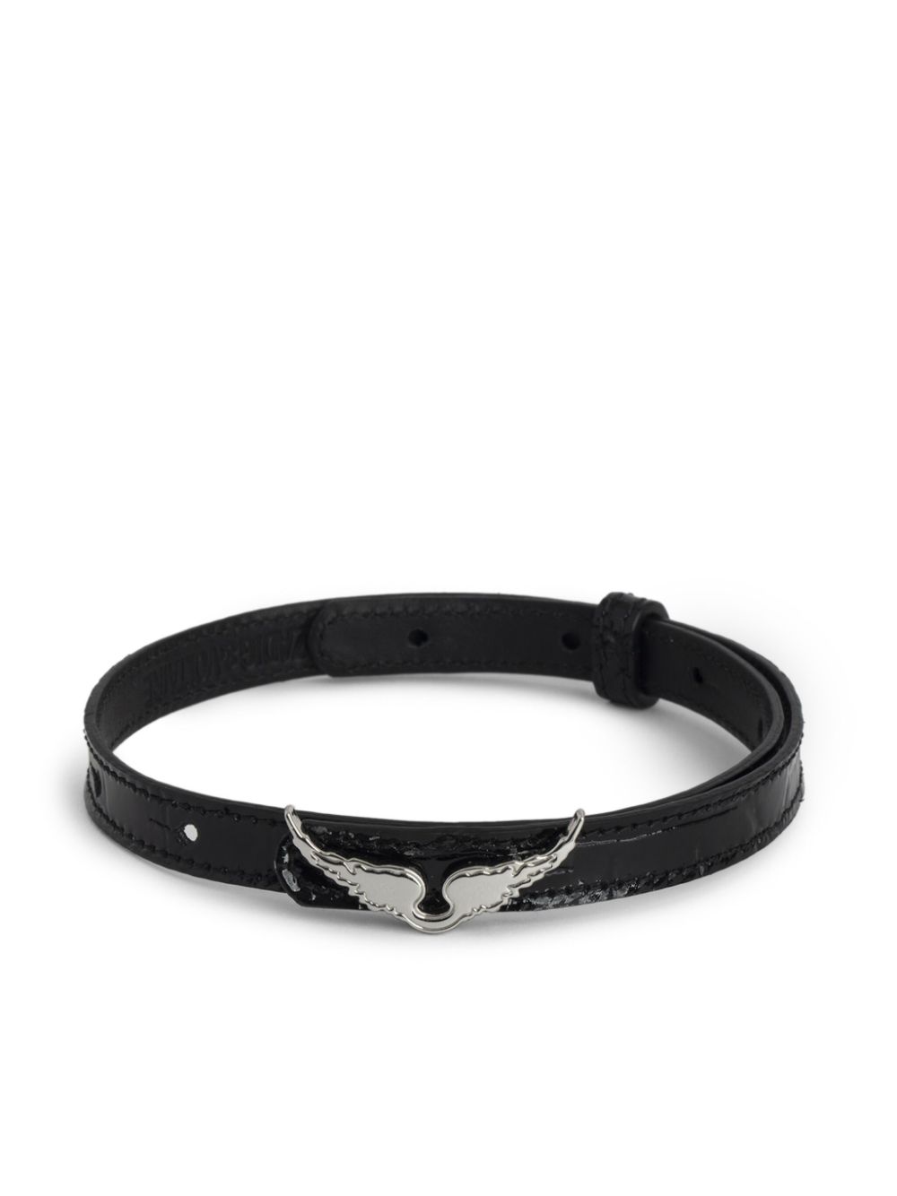 Zadig&Voltaire Rock leather bracelet - Black von Zadig&Voltaire