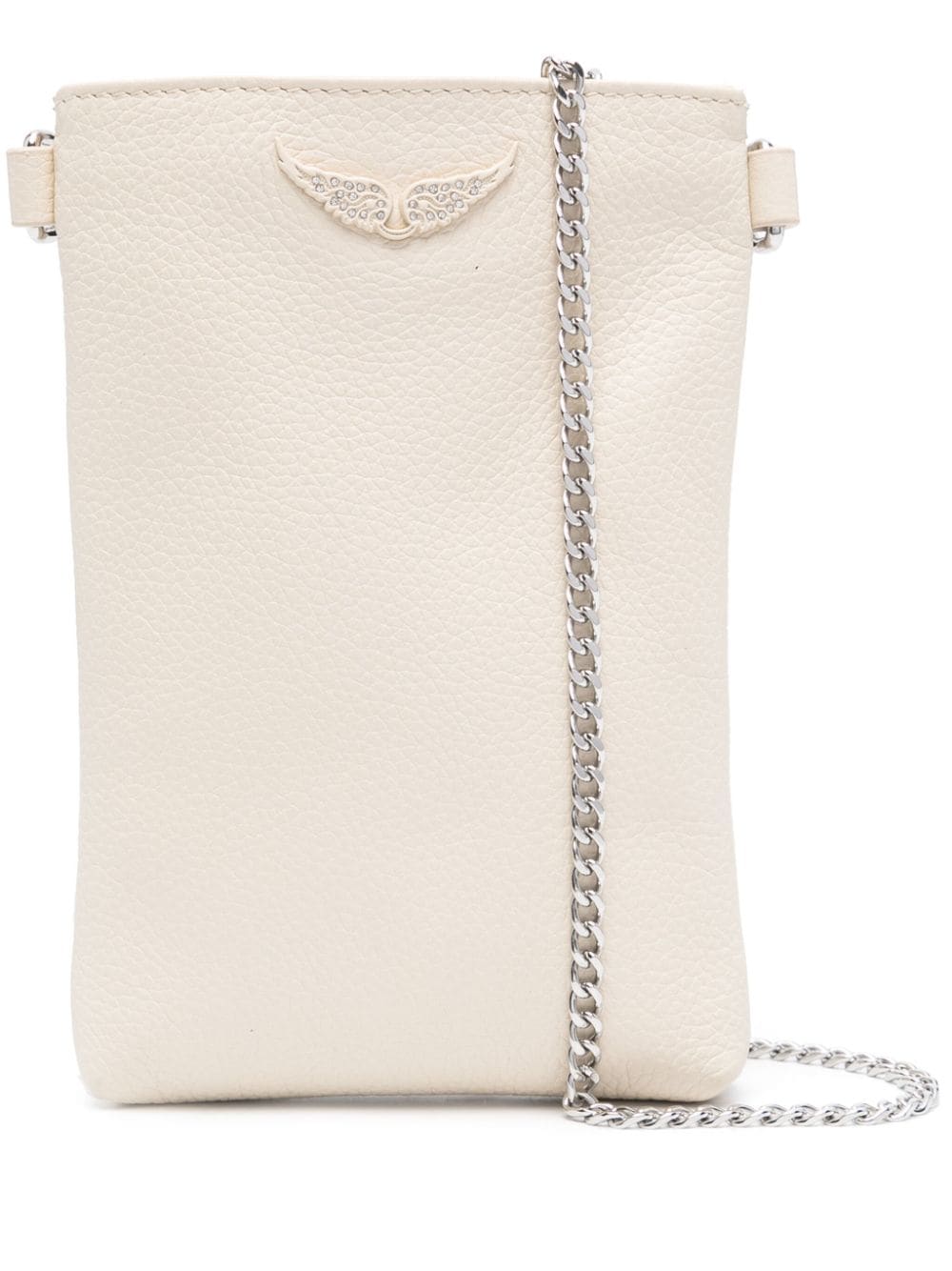 Zadig&Voltaire Rock leather phone pouch - Neutrals von Zadig&Voltaire