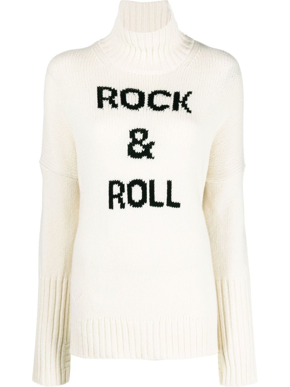 Zadig&Voltaire Rock & Roll intarsia-knit roll-neck jumper - Neutrals von Zadig&Voltaire