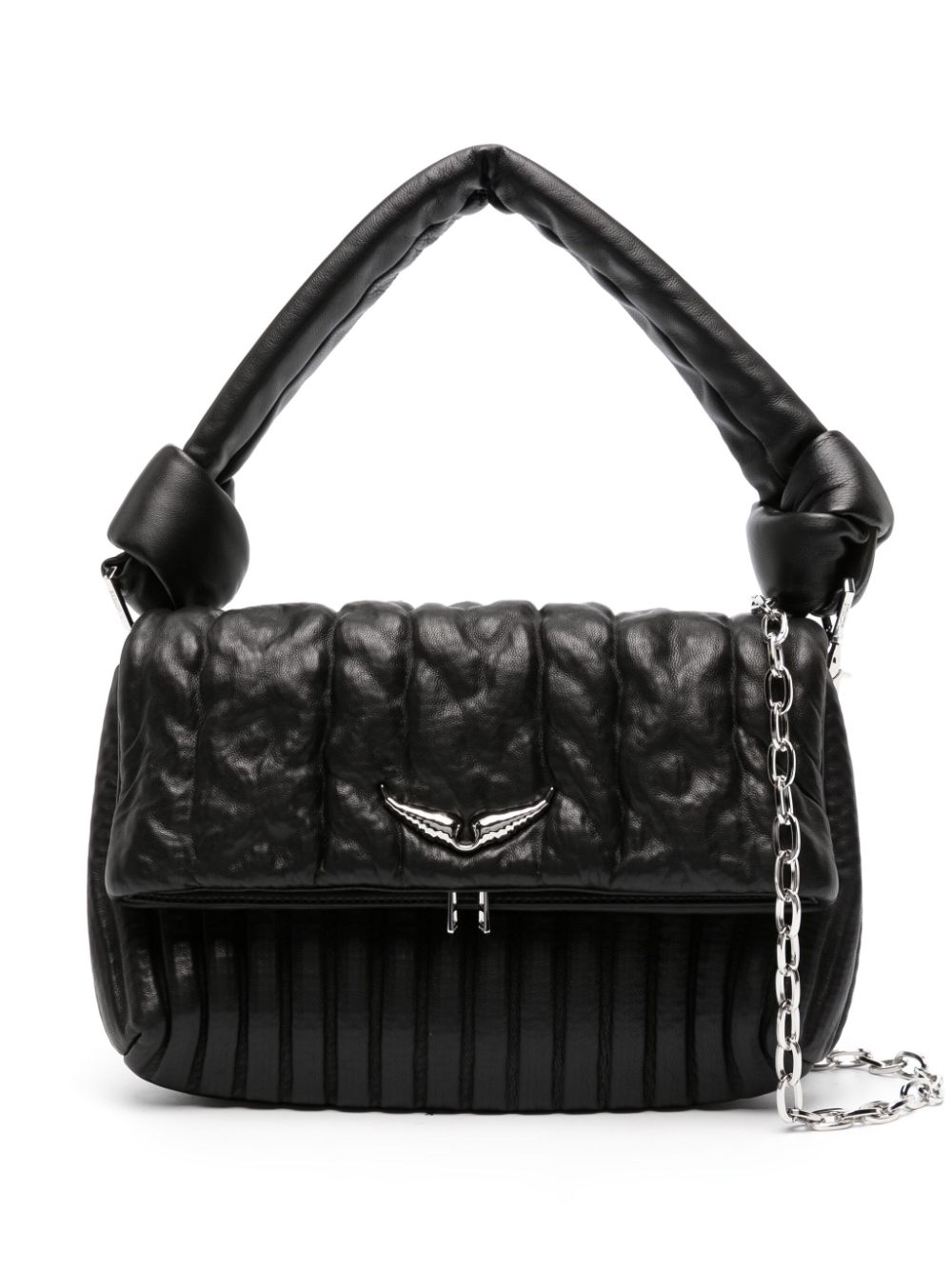 Zadig&Voltaire Rocky Eternal Knit Shadow shoulder bag - Black von Zadig&Voltaire