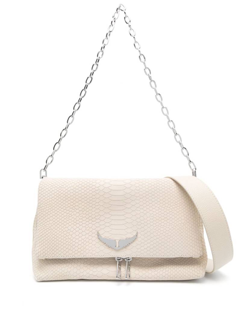 Zadig&Voltaire Rocky leather shoulder bag - Neutrals von Zadig&Voltaire