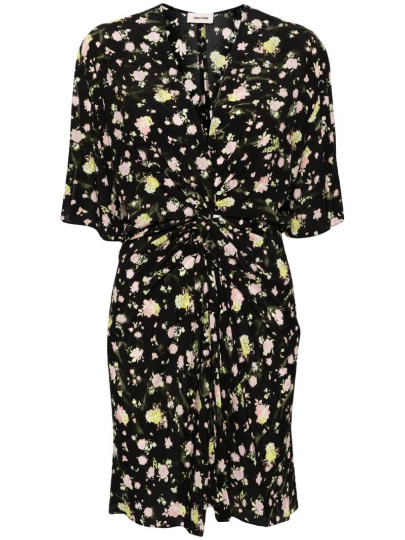 Zadig&Voltaire Rozom floral-print minidress - Black von Zadig&Voltaire