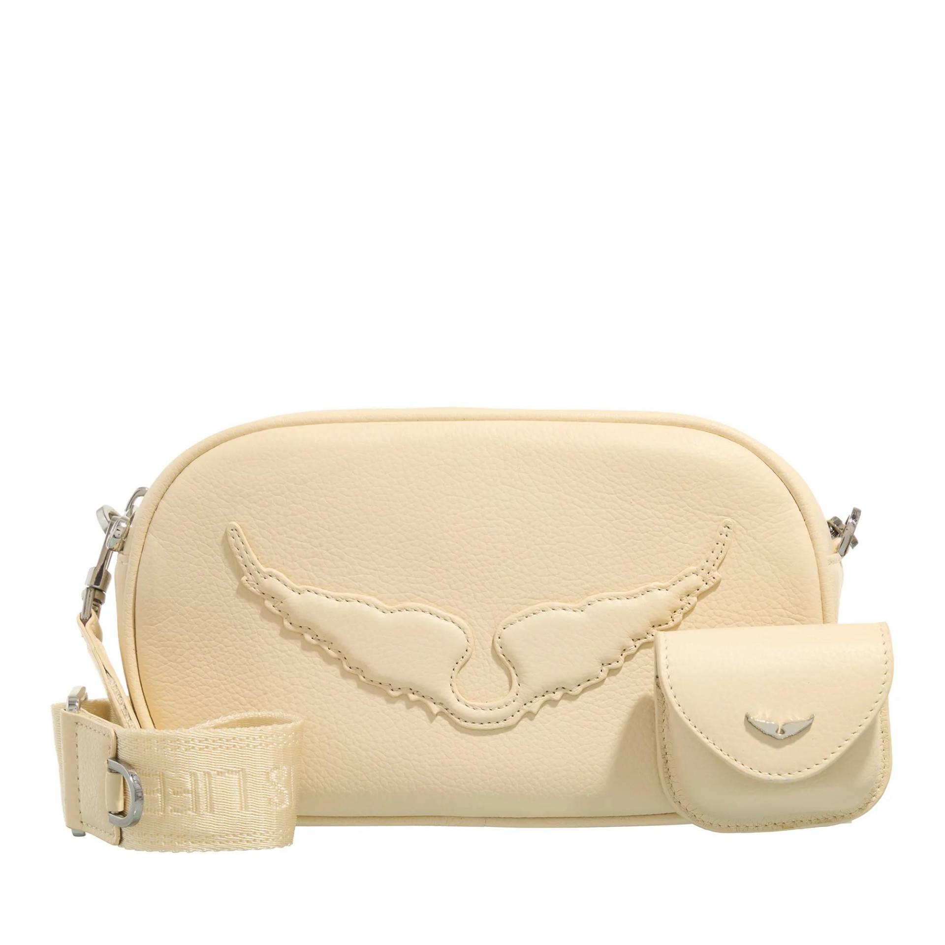 Zadig & Voltaire Schultertasche - Rock With You Grained Leather - Gr. unisize - in Creme - für Damen von Zadig & Voltaire