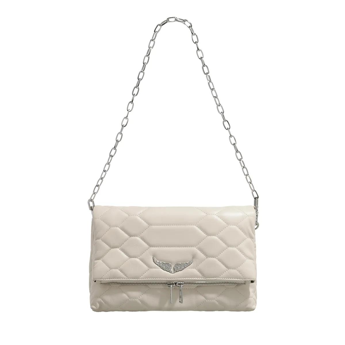 Zadig & Voltaire Schultertasche - Rocky XL Mat Scale - Gr. unisize - in Creme - für Damen von Zadig & Voltaire