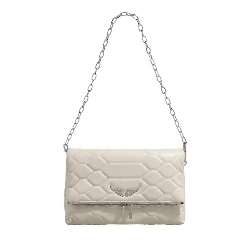 Zadig & Voltaire Schultertasche - Rocky XL Mat Scale - Gr. unisize - in Creme - für Damen von Zadig & Voltaire