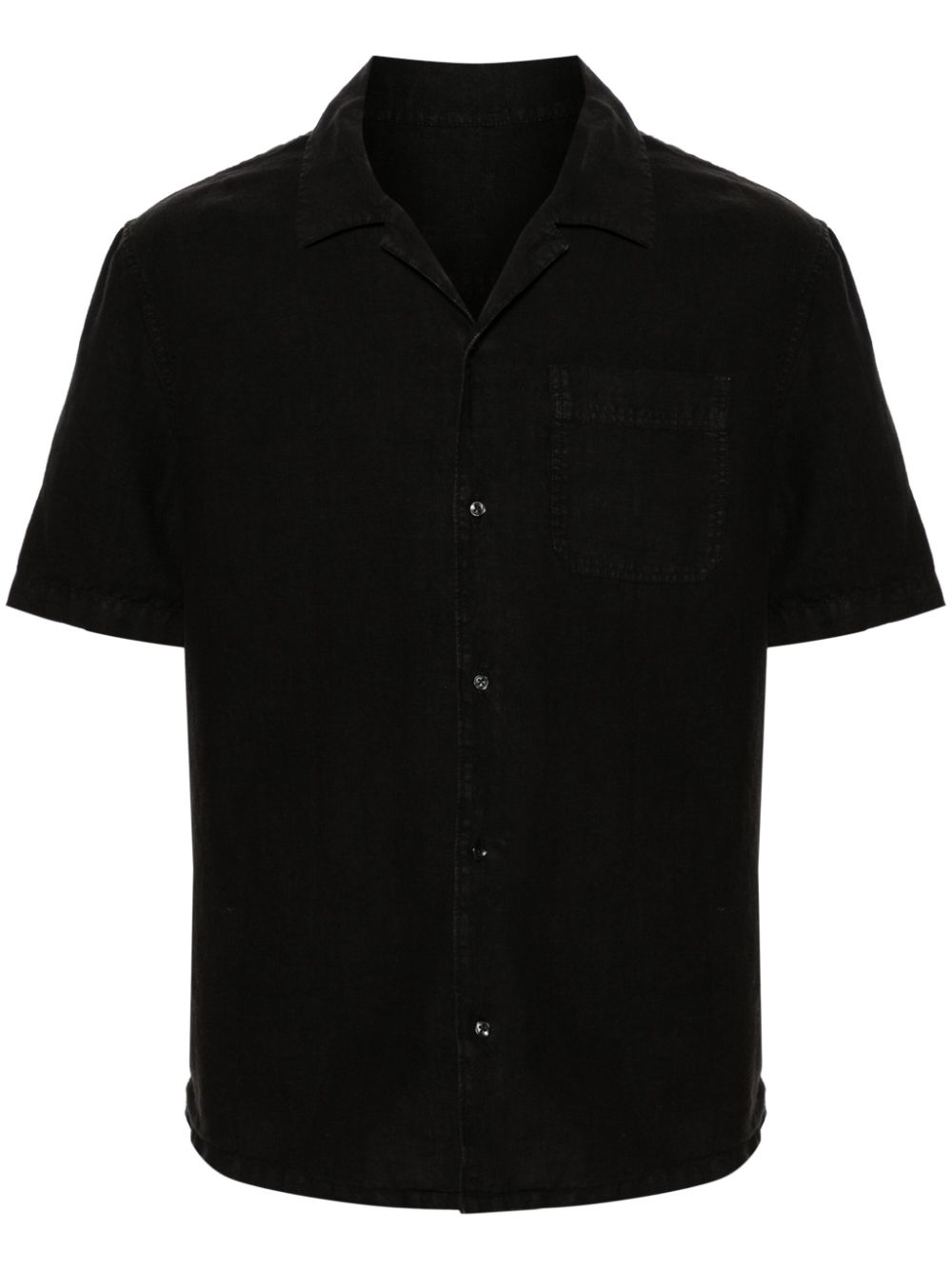 Zadig&Voltaire Sloan camp-collar linen shirt - Black von Zadig&Voltaire