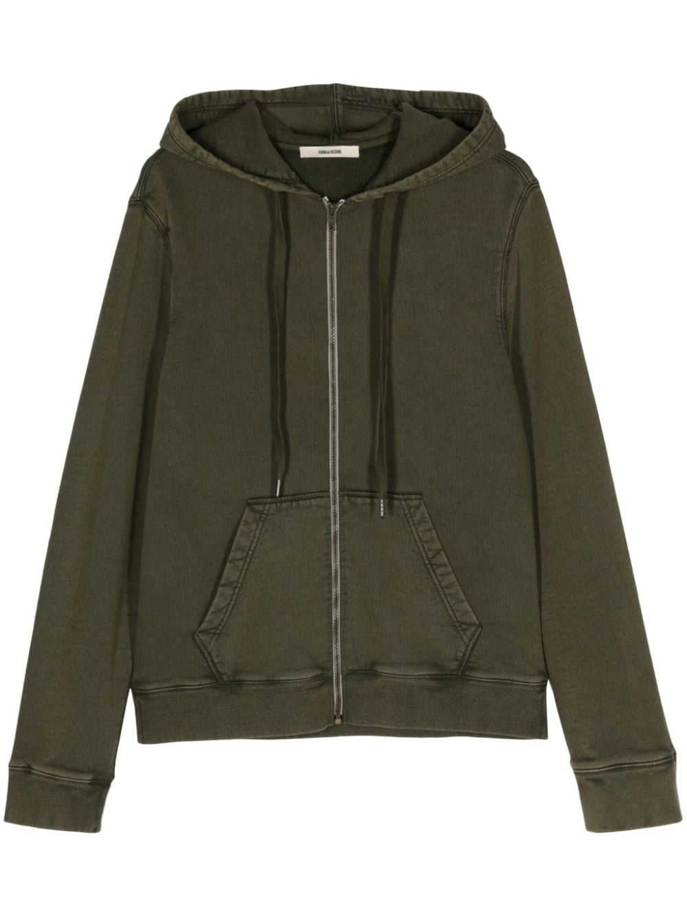 Zadig&Voltaire Sonny logo-print zip-up hoodie - Green von Zadig&Voltaire