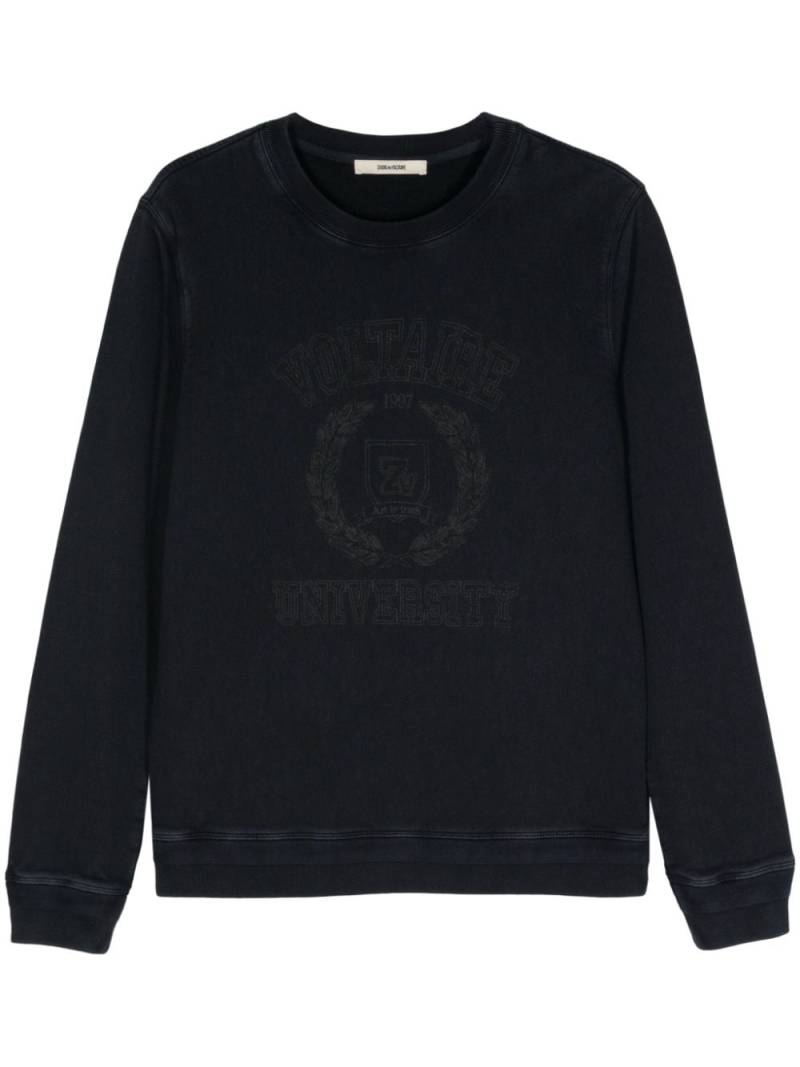 Zadig&Voltaire Stony logo-print sweatshirt - Blue von Zadig&Voltaire