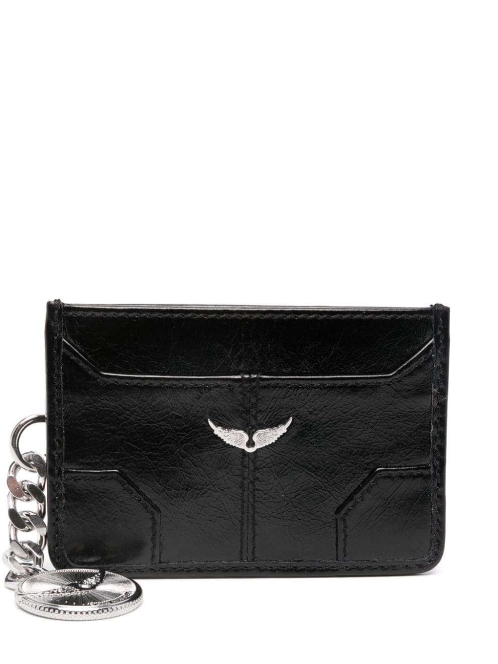 Zadig&Voltaire Sunny Pass leather card holder - Black von Zadig&Voltaire