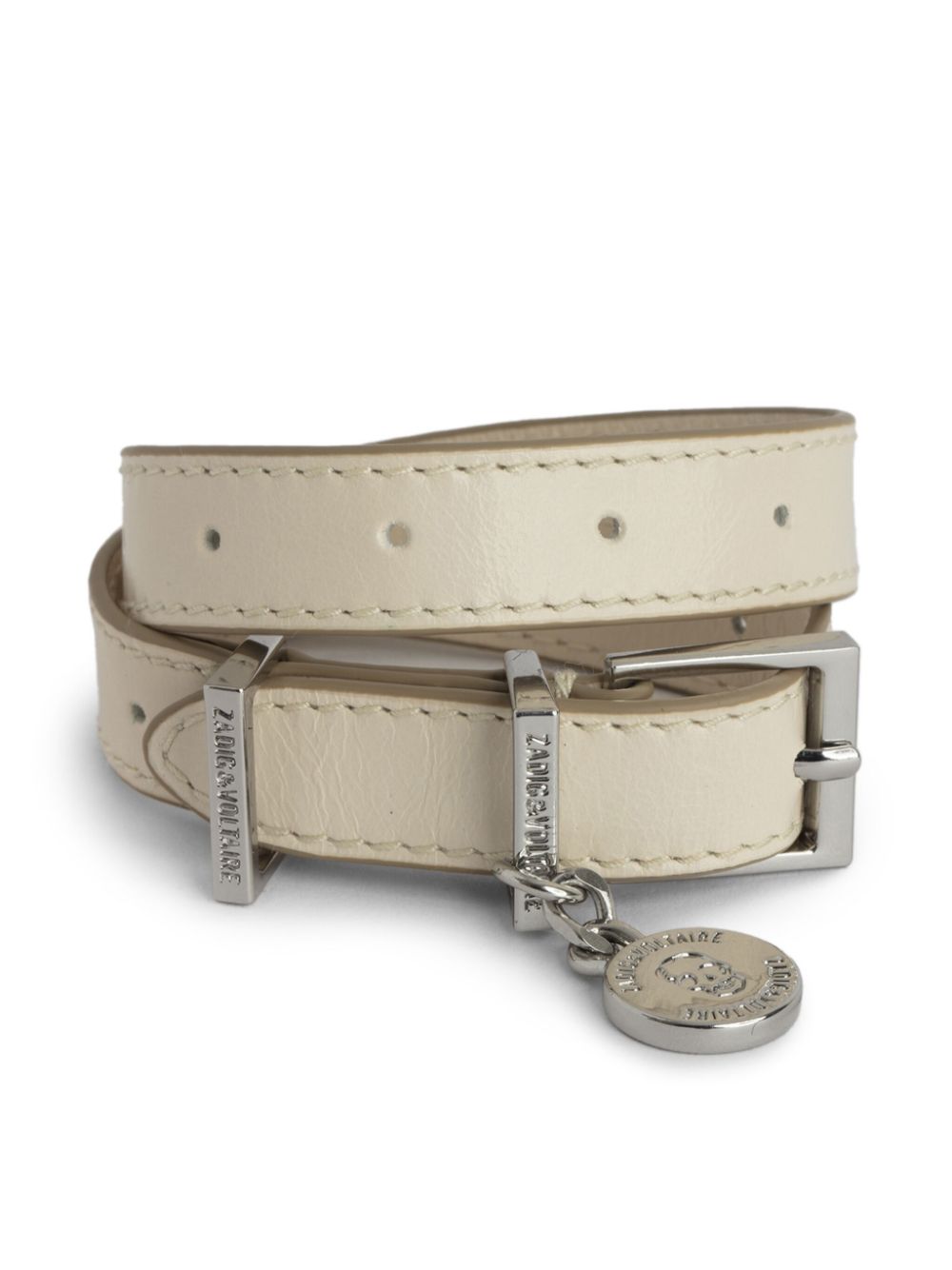 Zadig&Voltaire Sunny double leather bracelet - Neutrals von Zadig&Voltaire