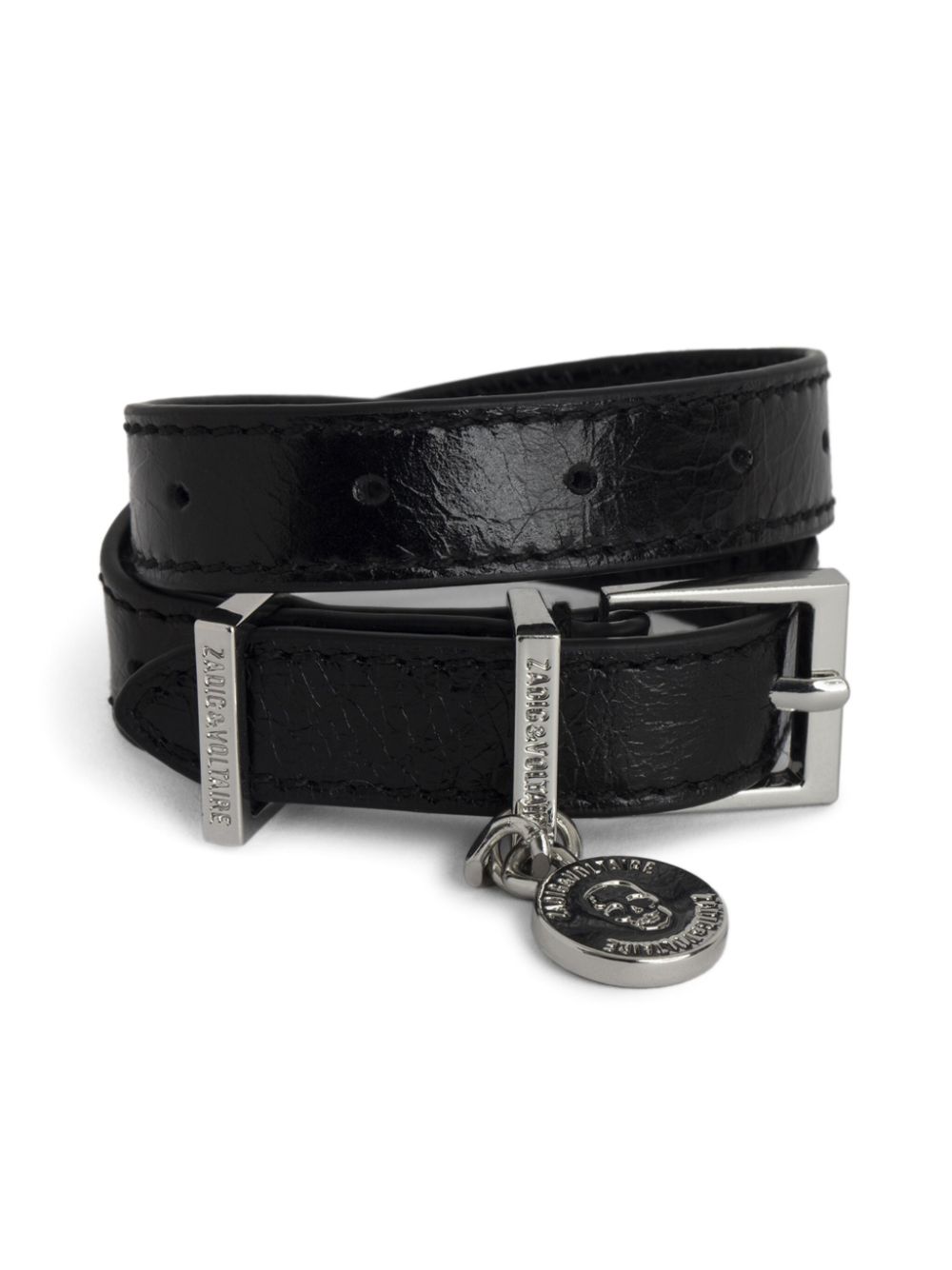 Zadig&Voltaire Sunny leather bracelet - Black von Zadig&Voltaire