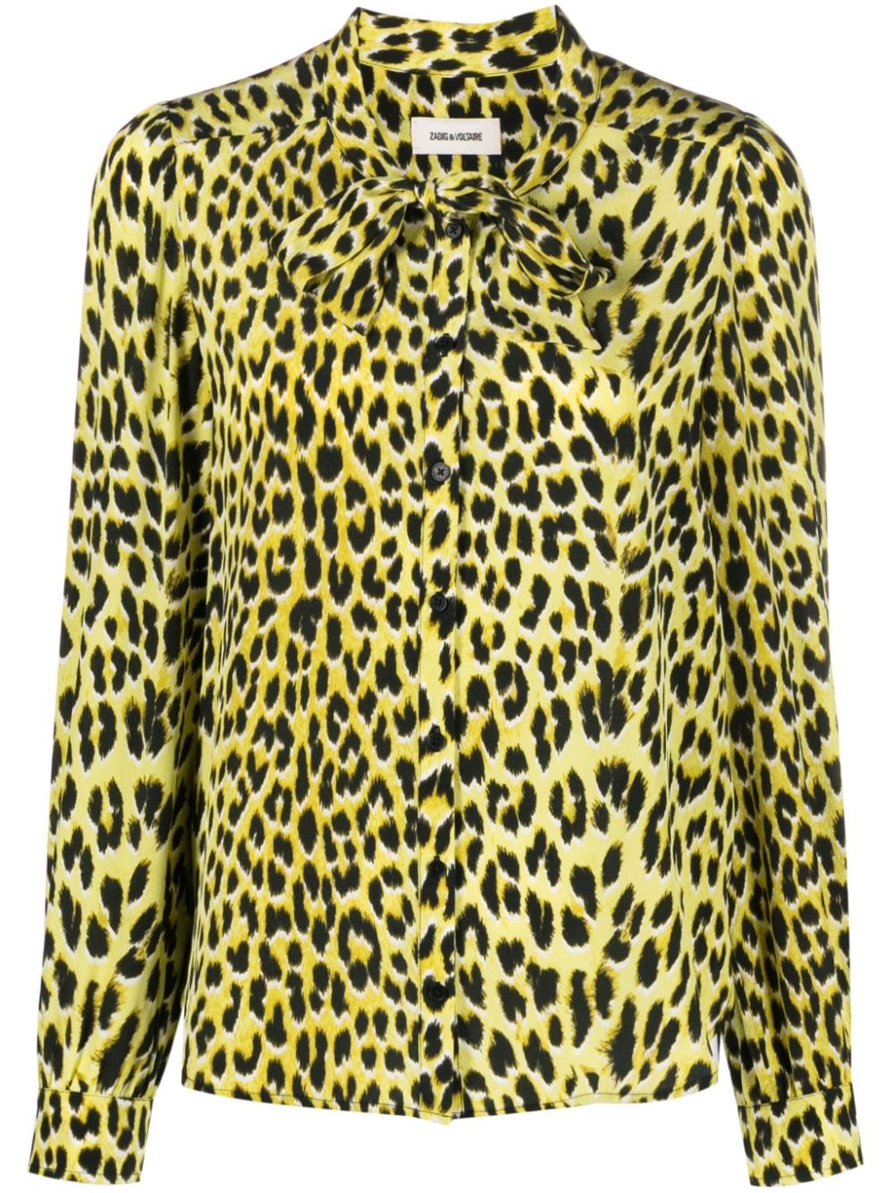 Zadig&Voltaire Taos leopard-print silk shirt - Yellow von Zadig&Voltaire