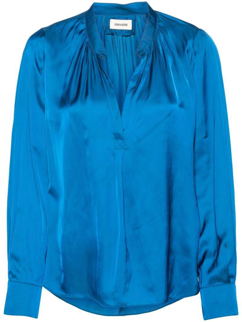 Zadig&Voltaire Tink satin blouse - Blue von Zadig&Voltaire