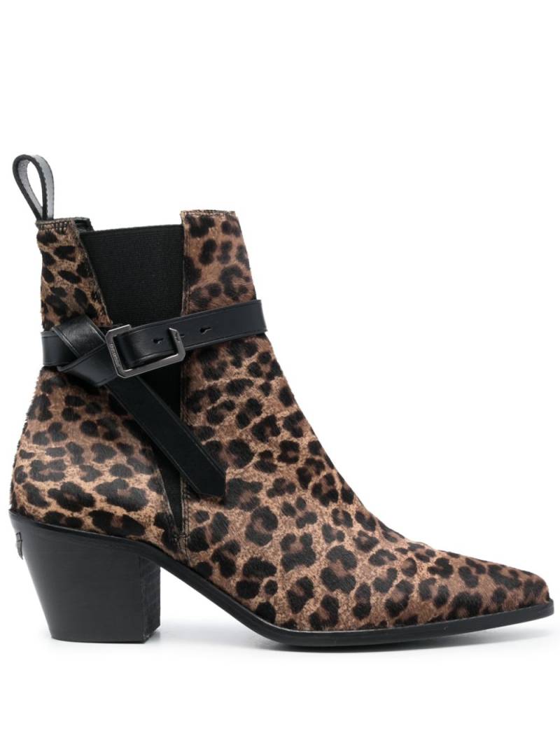 Zadig&Voltaire Tyler 60mm leopard-print ankle boots - Brown von Zadig&Voltaire