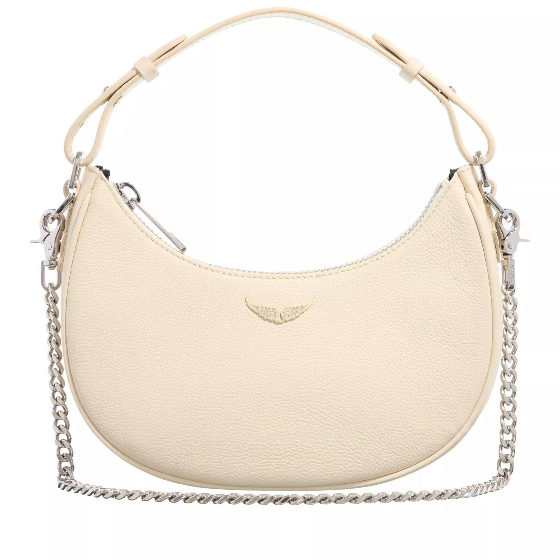 Zadig & Voltaire Schultertasche - Moonrock Grained Leather - Gr. unisize - in Creme - für Damen von Zadig & Voltaire