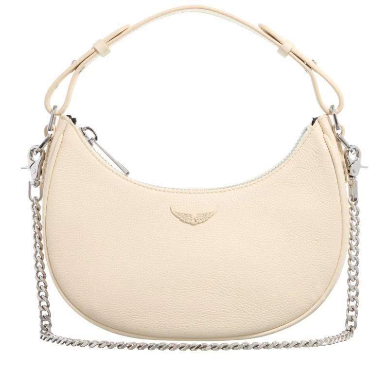 Zadig & Voltaire Schultertasche - Moonrock Grained Leather - Gr. unisize - in Creme - für Damen von Zadig & Voltaire