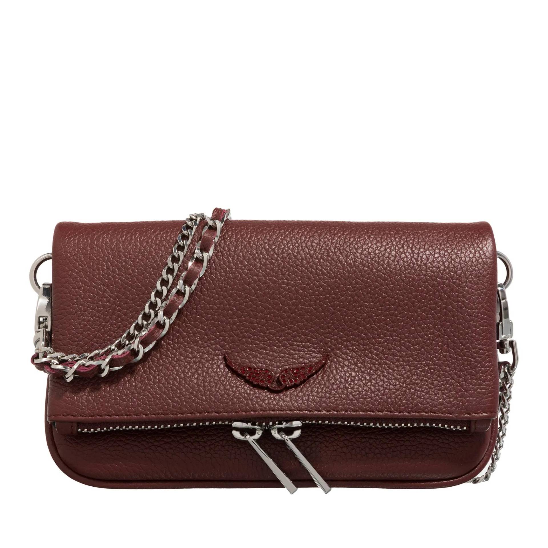 Zadig & Voltaire Umhängetasche - Rock Nano Grained Leather - Gr. unisize - in Rot - für Damen von Zadig & Voltaire