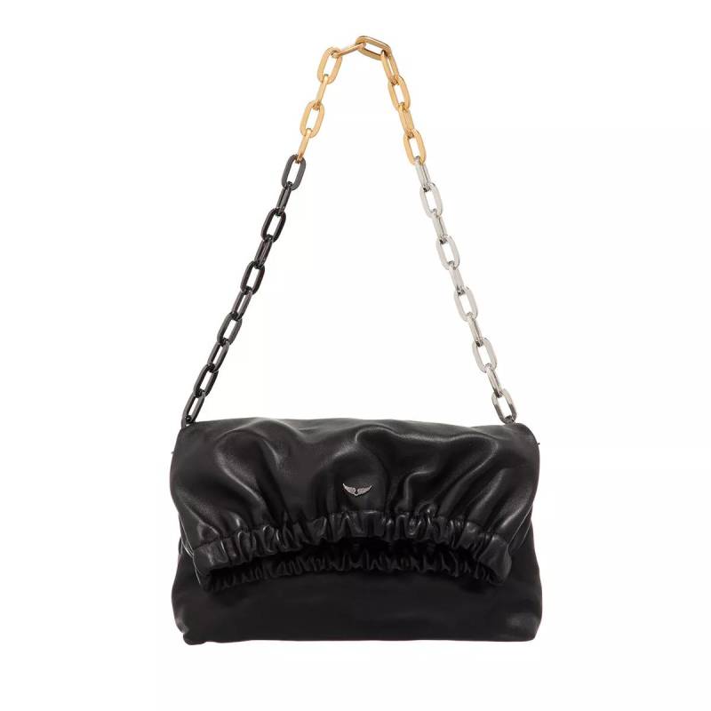 Zadig & Voltaire Schultertasche - Rockyssime Smooth Lambskin - Gr. unisize - in Schwarz - für Damen von Zadig & Voltaire