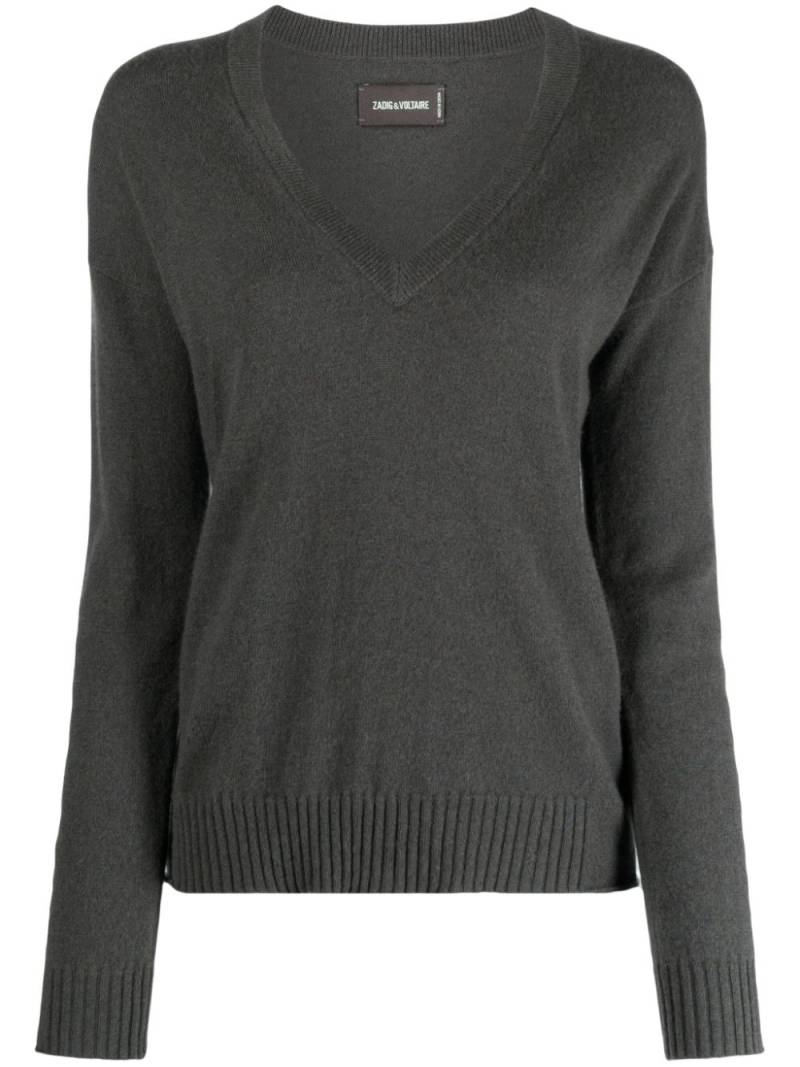 Zadig&Voltaire V-neck cashmere jumper - Grey von Zadig&Voltaire