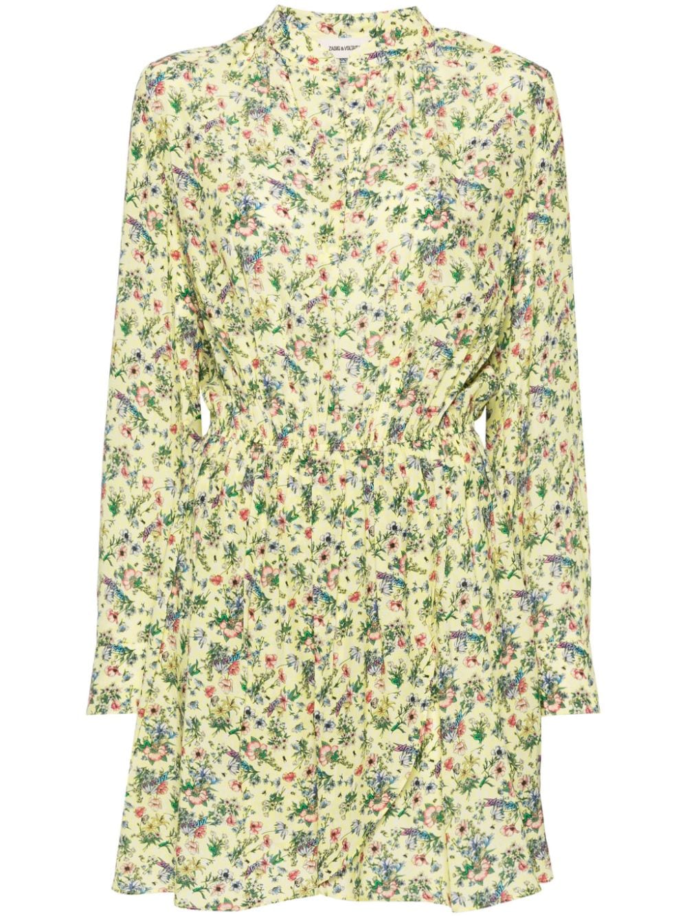 Zadig&Voltaire V-neck floral-print minidress - Yellow von Zadig&Voltaire