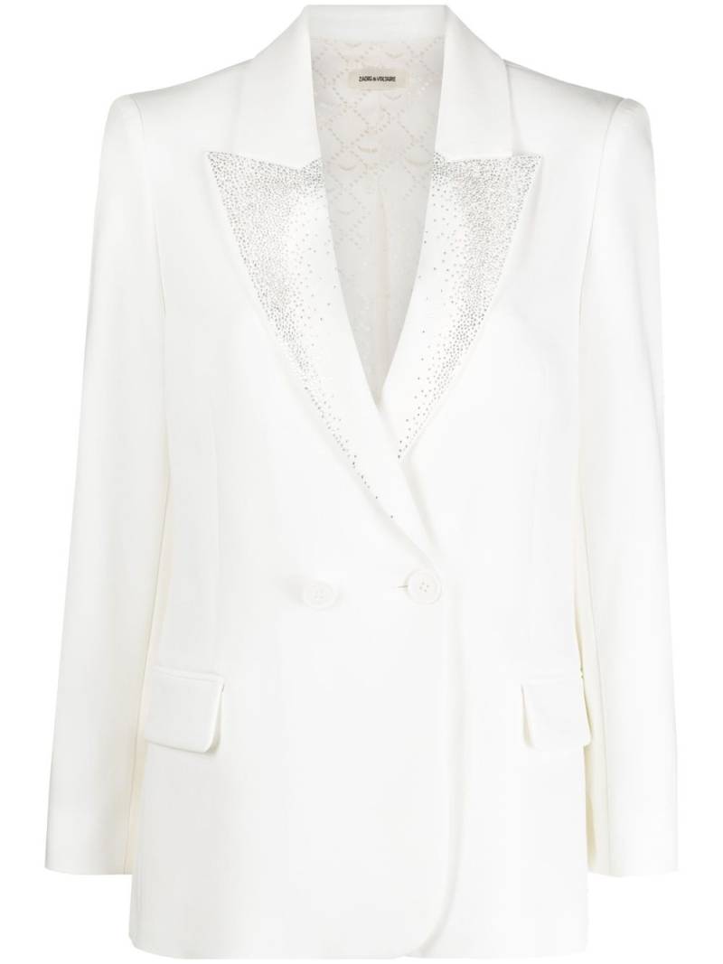 Zadig&Voltaire Visit rhinestone-embellished blazer - White von Zadig&Voltaire