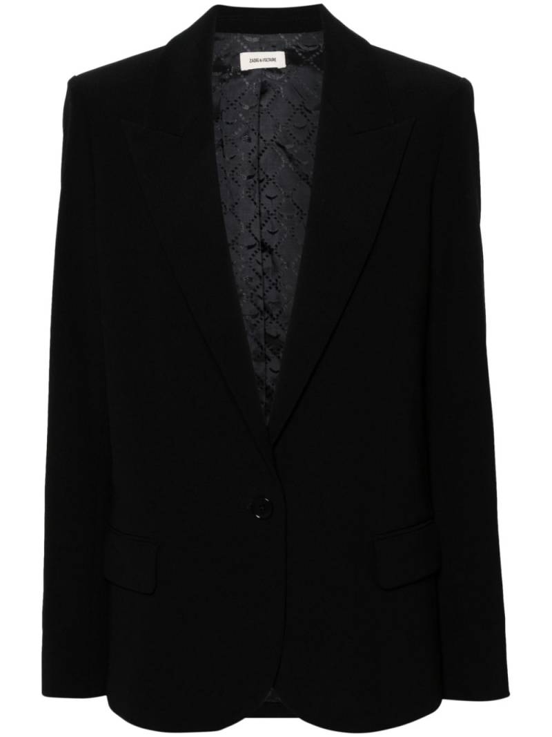 Zadig&Voltaire Voyage single-breasted blazer - Black von Zadig&Voltaire