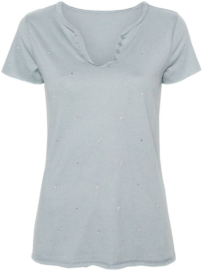 Zadig&Voltaire Wassa Diamanté T-shirt - Blue von Zadig&Voltaire