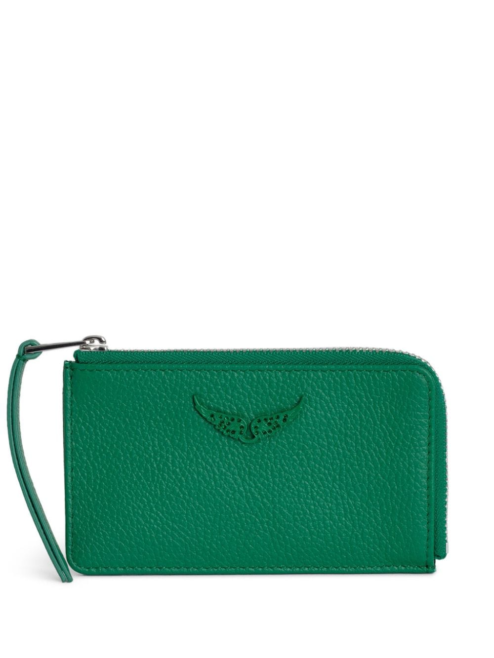 Zadig&Voltaire Wings-plaque leather cardholder - Green von Zadig&Voltaire