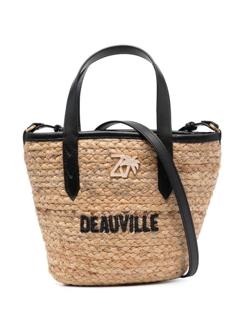 Zadig&Voltaire ZV Initiale woven tote bag - Neutrals von Zadig&Voltaire