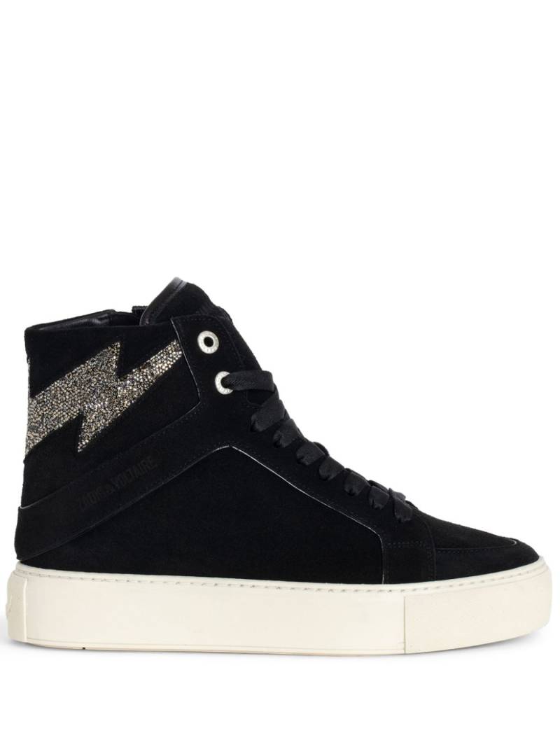 Zadig&Voltaire ZV1747 High Flash high-top platform trainers - Black von Zadig&Voltaire