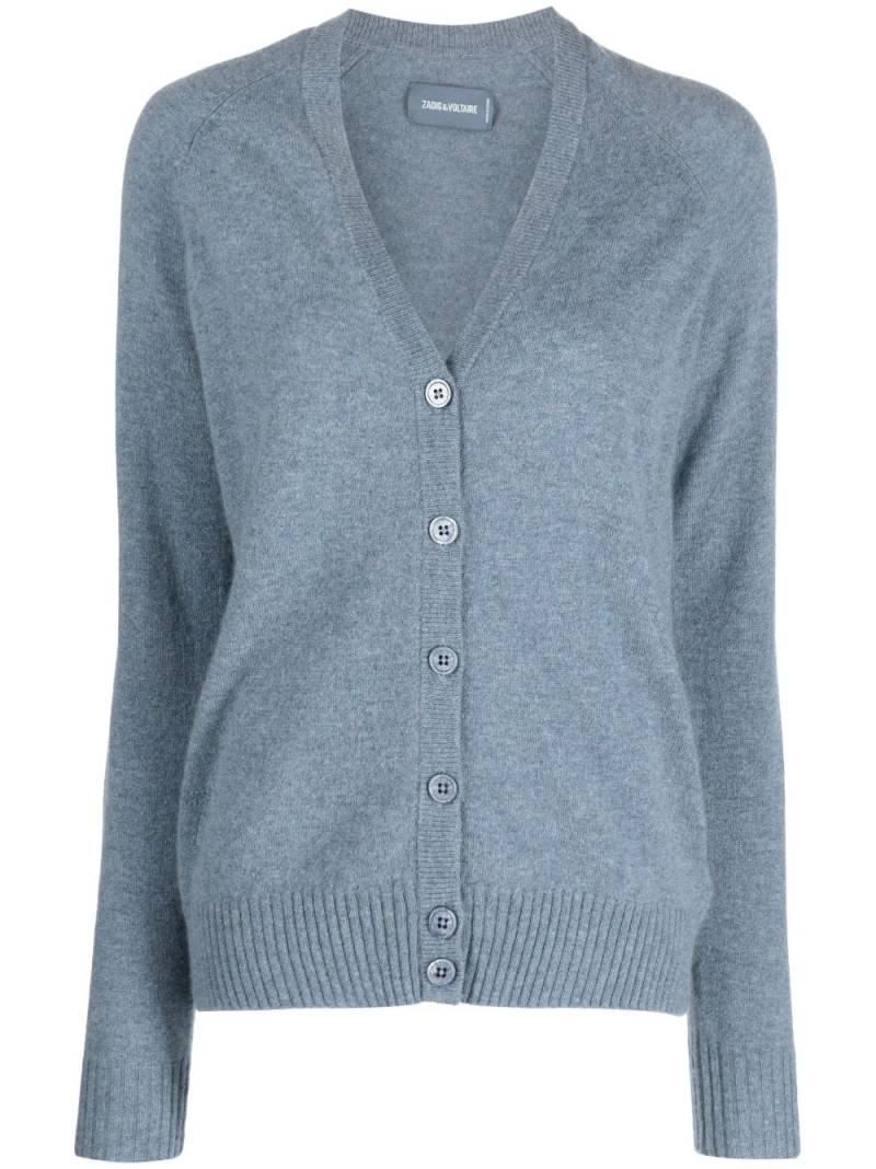 Zadig&Voltaire button-up cashmere cardigan - Blue von Zadig&Voltaire