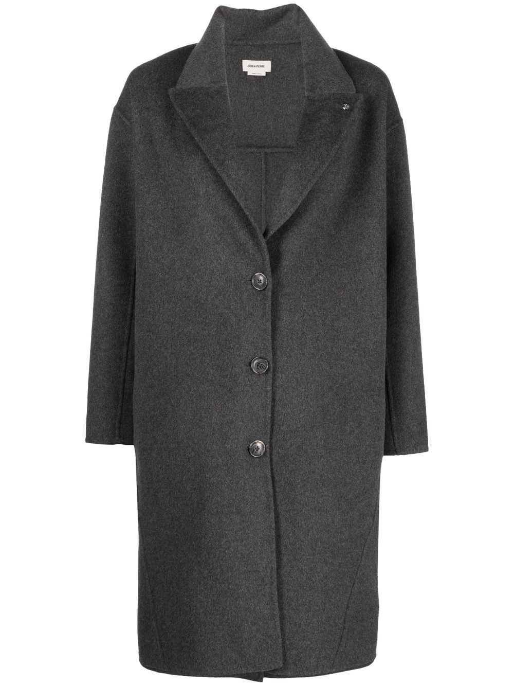 Zadig&Voltaire buttoned-up single-breasted coat - Grey von Zadig&Voltaire