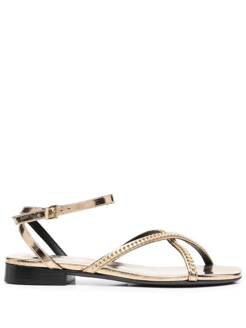 Zadig&Voltaire chain-link detail sandals - Gold von Zadig&Voltaire