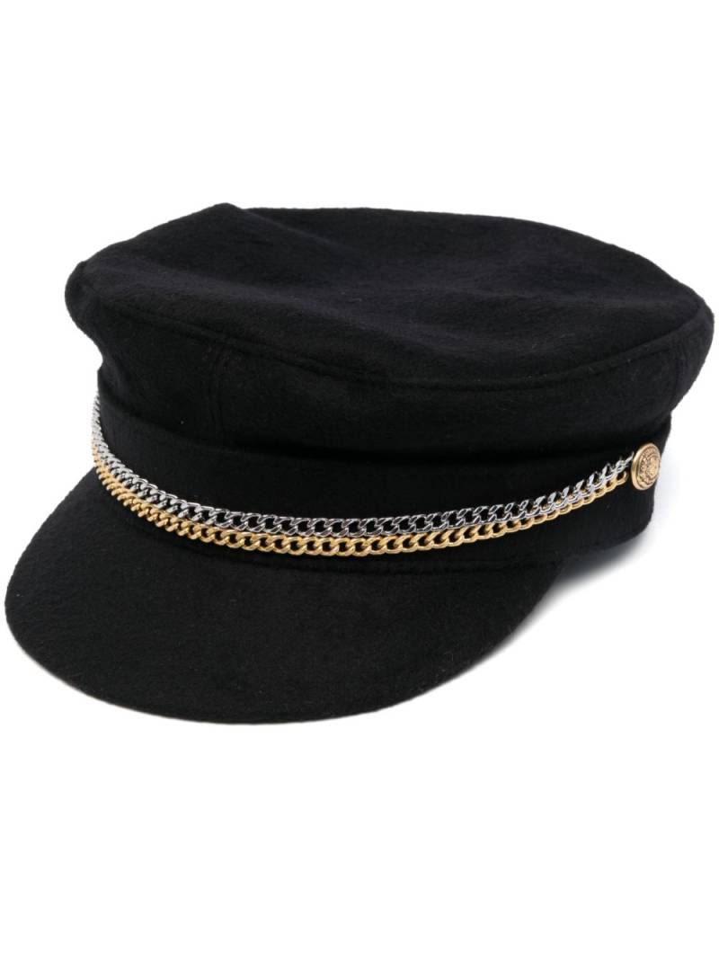 Zadig&Voltaire chain-link detail wool cap - Black von Zadig&Voltaire