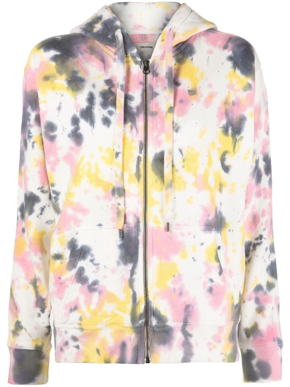 Zadig&Voltaire crystal-embellished tie-dye cotton hoodie - Multicolour von Zadig&Voltaire