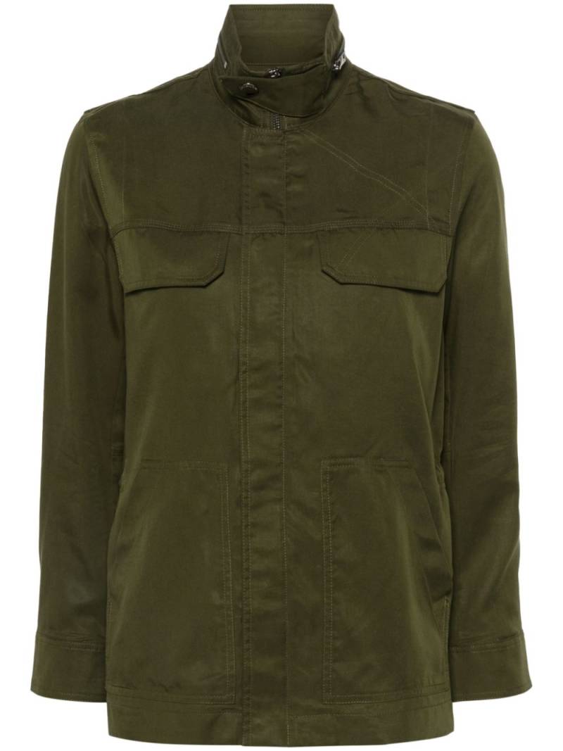 Zadig&Voltaire embroidered-slogan shirt jacket - Green von Zadig&Voltaire