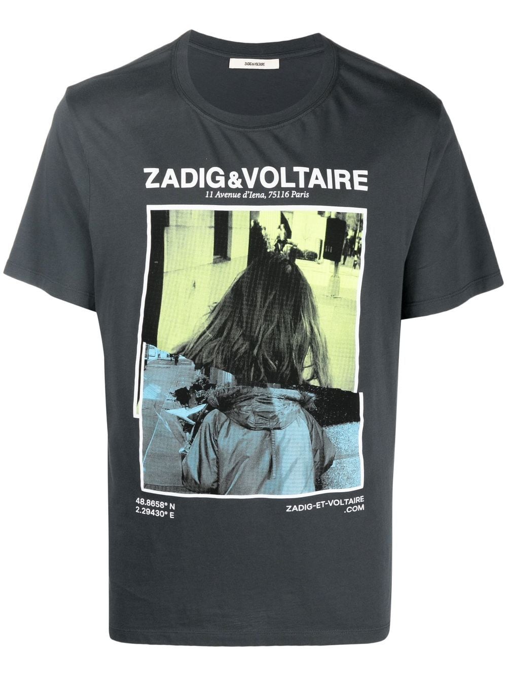 Zadig&Voltaire graphic print cotton T-shirt - Grey von Zadig&Voltaire