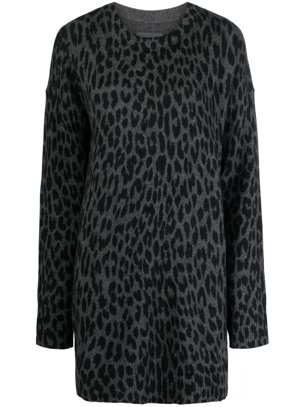 Zadig&Voltaire leopard-print cashmere dress - Black von Zadig&Voltaire