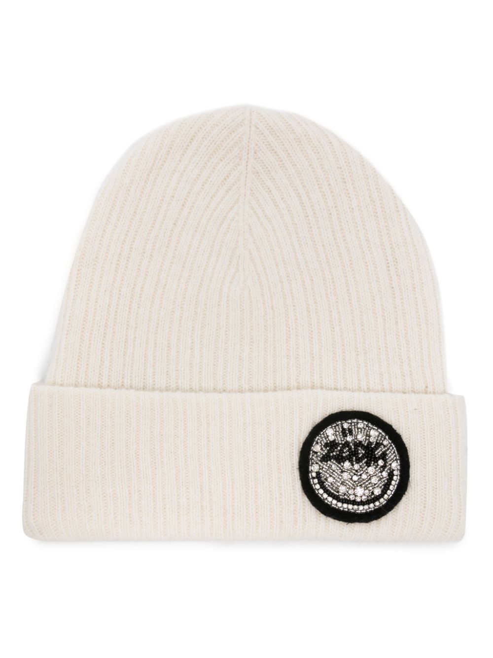 Zadig&Voltaire logo-embellished merino-wool beanie - Neutrals von Zadig&Voltaire