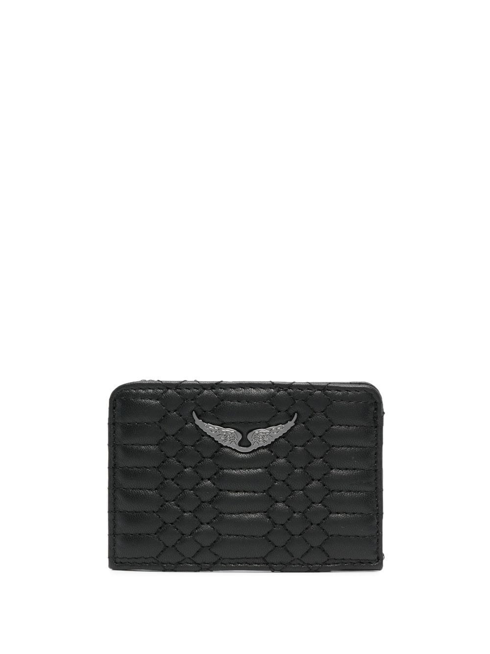 Zadig&Voltaire logo-plaque lambskin wallet - Black von Zadig&Voltaire