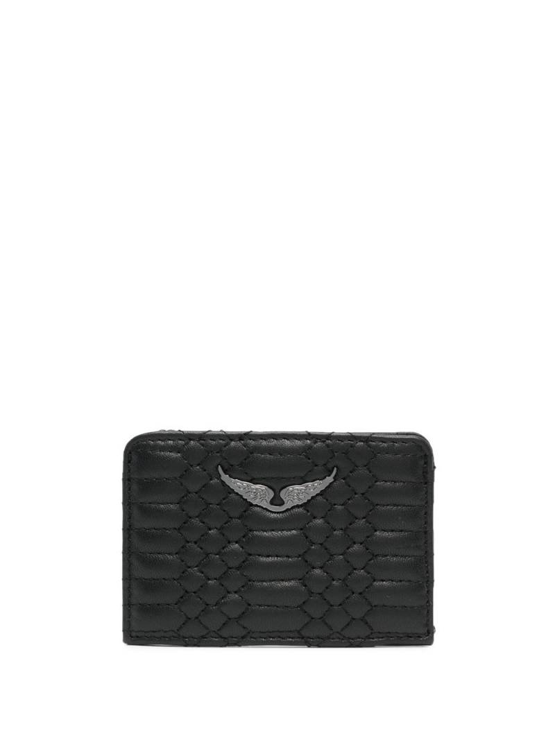 Zadig&Voltaire logo-plaque lambskin wallet - Black von Zadig&Voltaire