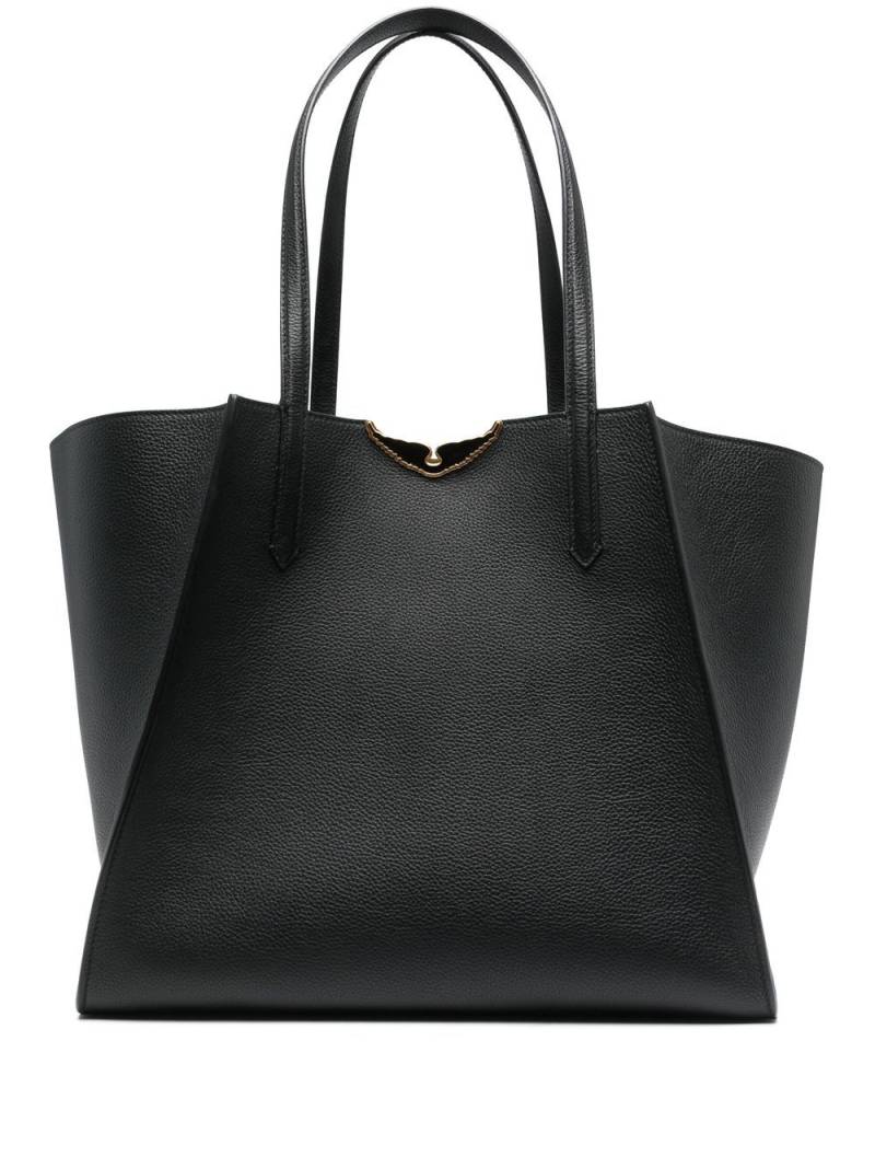 Zadig&Voltaire logo-plaque leather tote bag - Black von Zadig&Voltaire