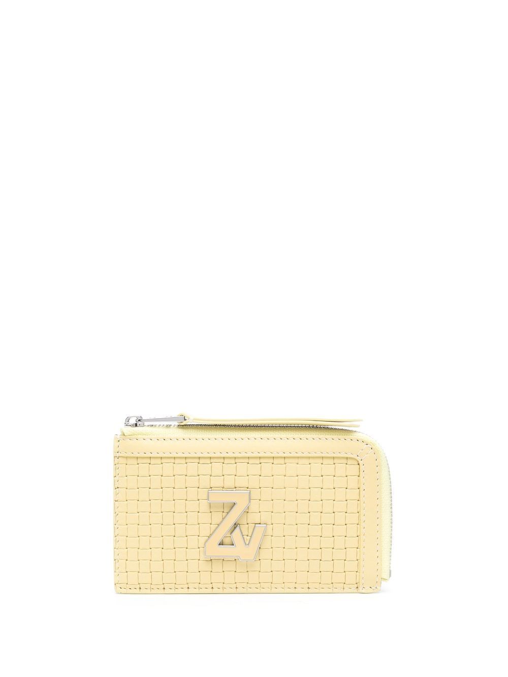 Zadig&Voltaire logo-plaque medium leather wallet - Neutrals von Zadig&Voltaire