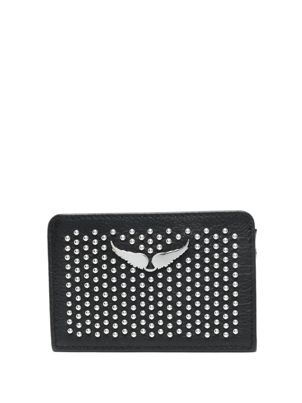 Zadig&Voltaire logo-plaque studded card holder - Black von Zadig&Voltaire